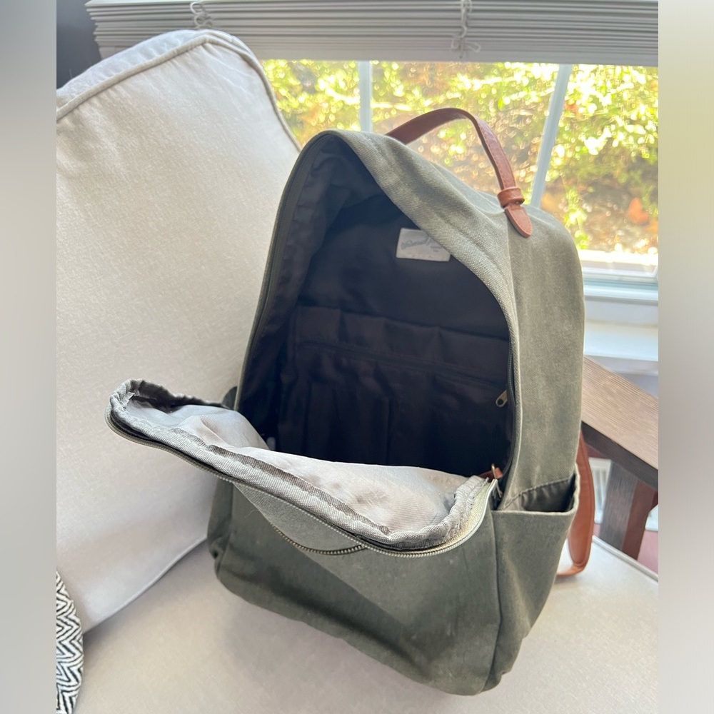 Universal Thread Unisex Green Canvas Backpack Veg… - image 7